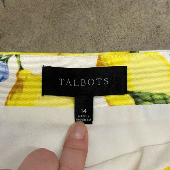 Talbots lemon blossom floral print mini skirt - Picture 2 of 4